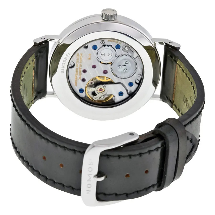 Nomos Tangente Gangreserve White Dial Black Leather Men's Watch 172