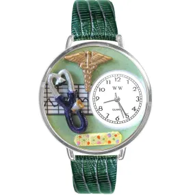 Nurse 2 Green Watch in Gold (Large)