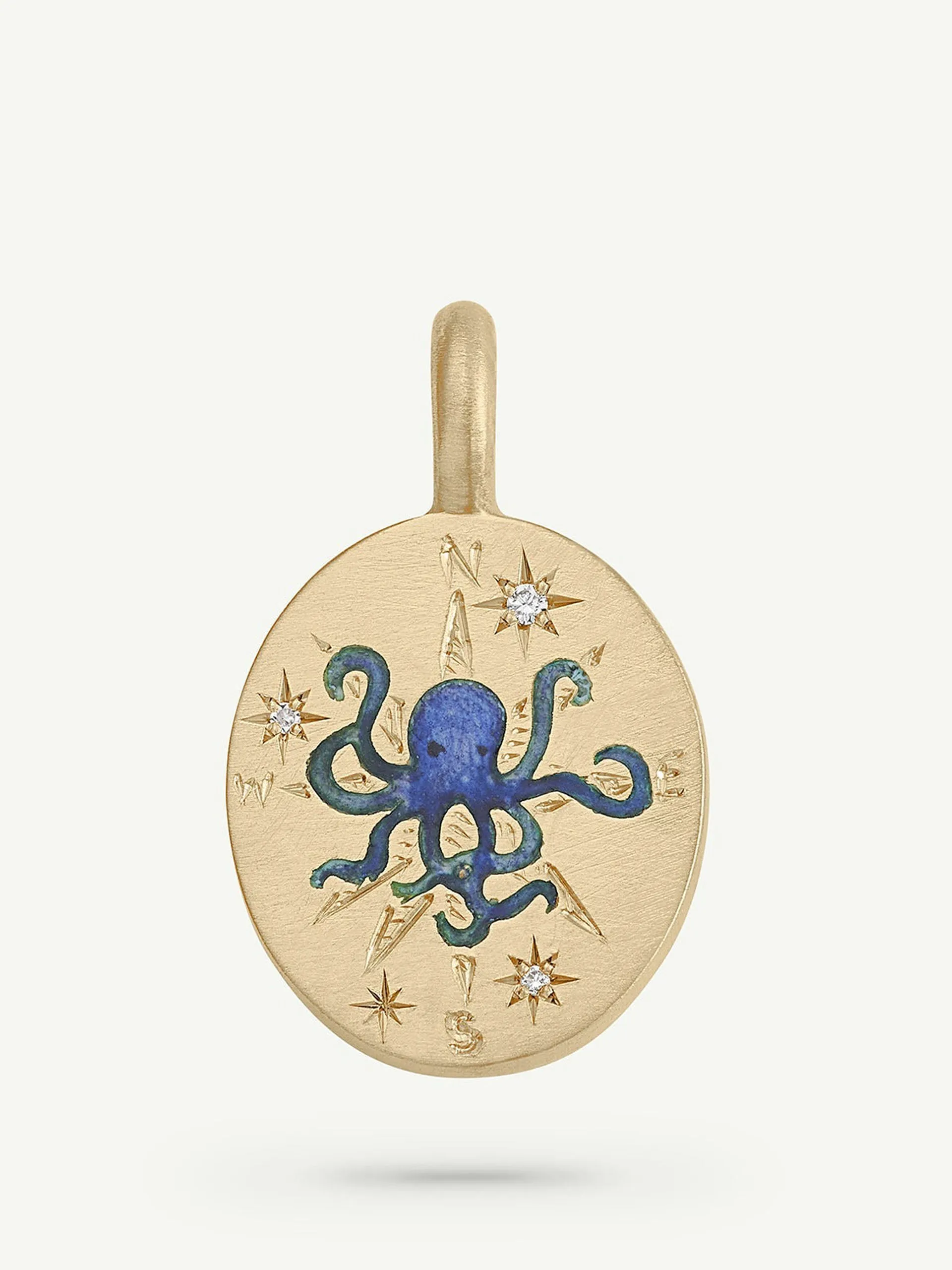 Octopus and compass charm