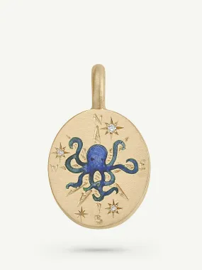 Octopus and compass charm