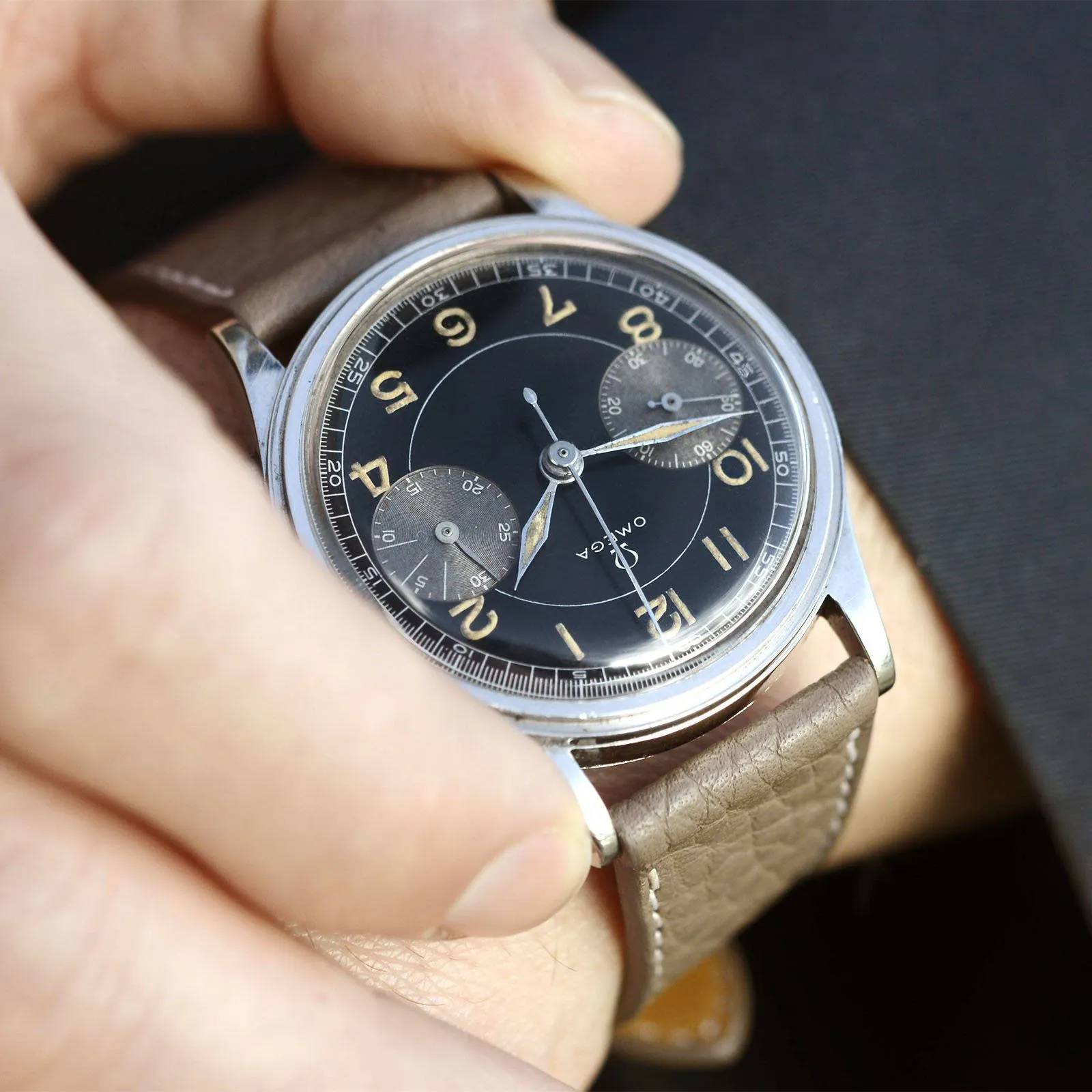 Omega Steel Step-Case Chrono Calibre 33.3