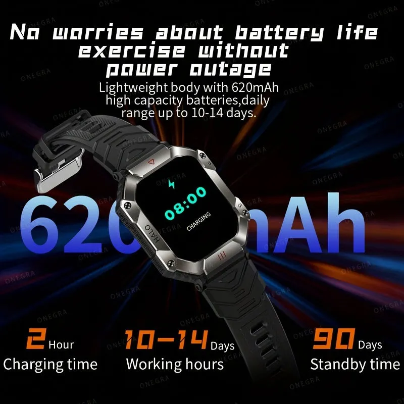 ONEGRA Sports Smart Watch For Women Men, Waterproof Fitness Watches With AI Voice Wireless Call