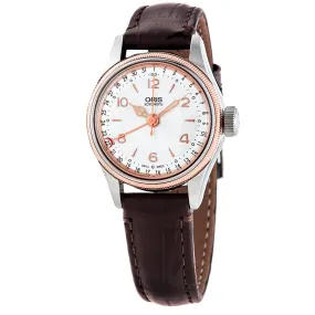 Oris Big Crown Silver Dial Brown Leather Automatic Ladies Watch 594-7695-4361LS 01 594 7695 4361-07 5 14 52