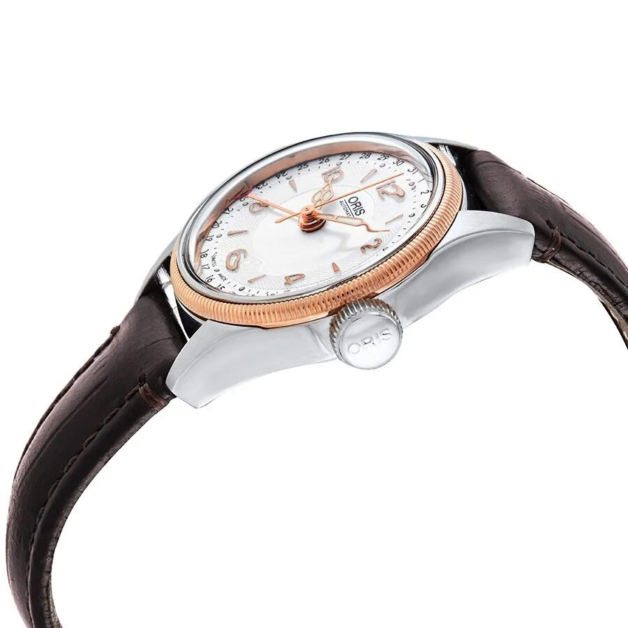 Oris Big Crown Silver Dial Brown Leather Automatic Ladies Watch 594-7695-4361LS 01 594 7695 4361-07 5 14 52
