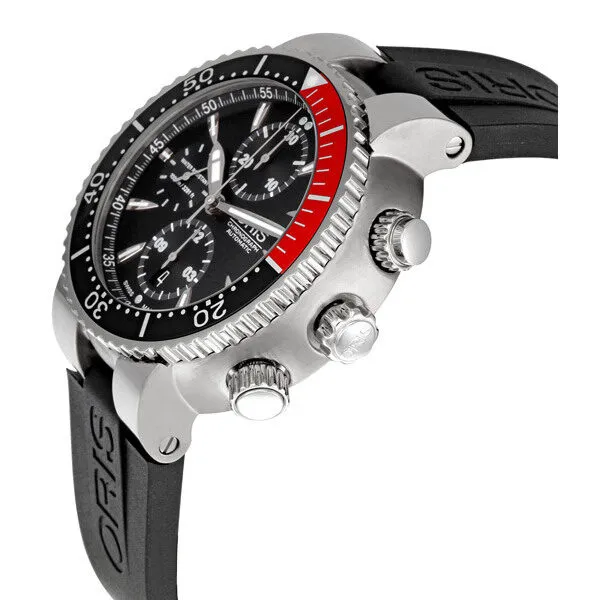 Oris Divers Titanium Chronograph Automatic Coke Dive Men's Watch 674-7599-7154RS