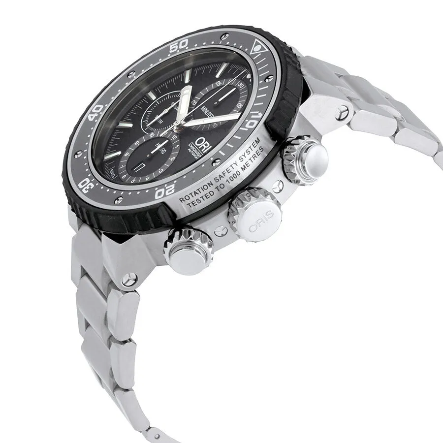 Oris ProDiver Chronograph Black Dial Automatic Men's Watch 774-7727-7154MB