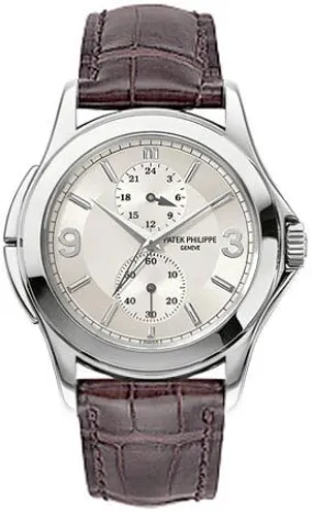 Patek Philippe Calatrava Travel Time 18kt White Gold Men's Watch 5134G