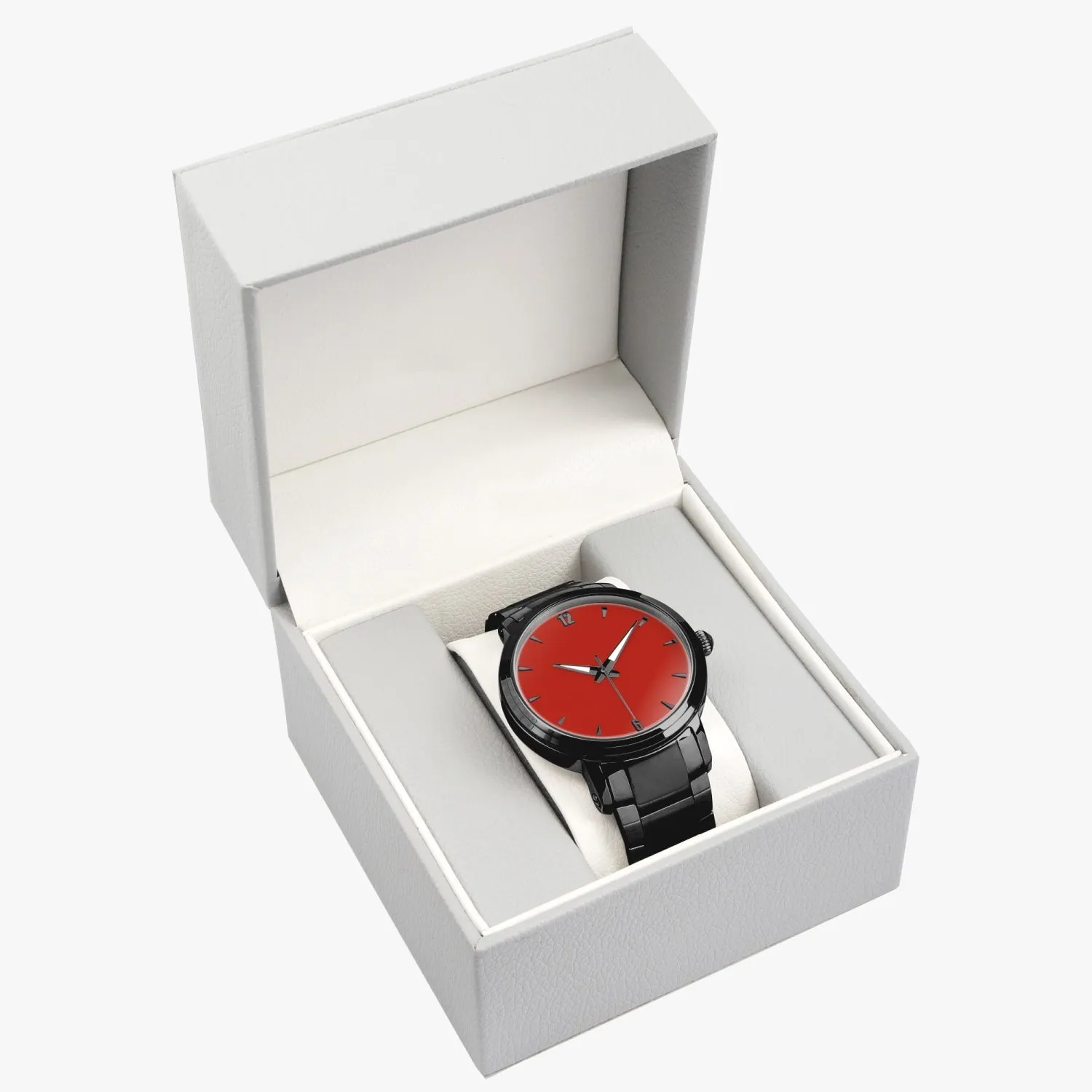 Red Face Customizable New Steel Strap Automatic Watch (With Indicators)