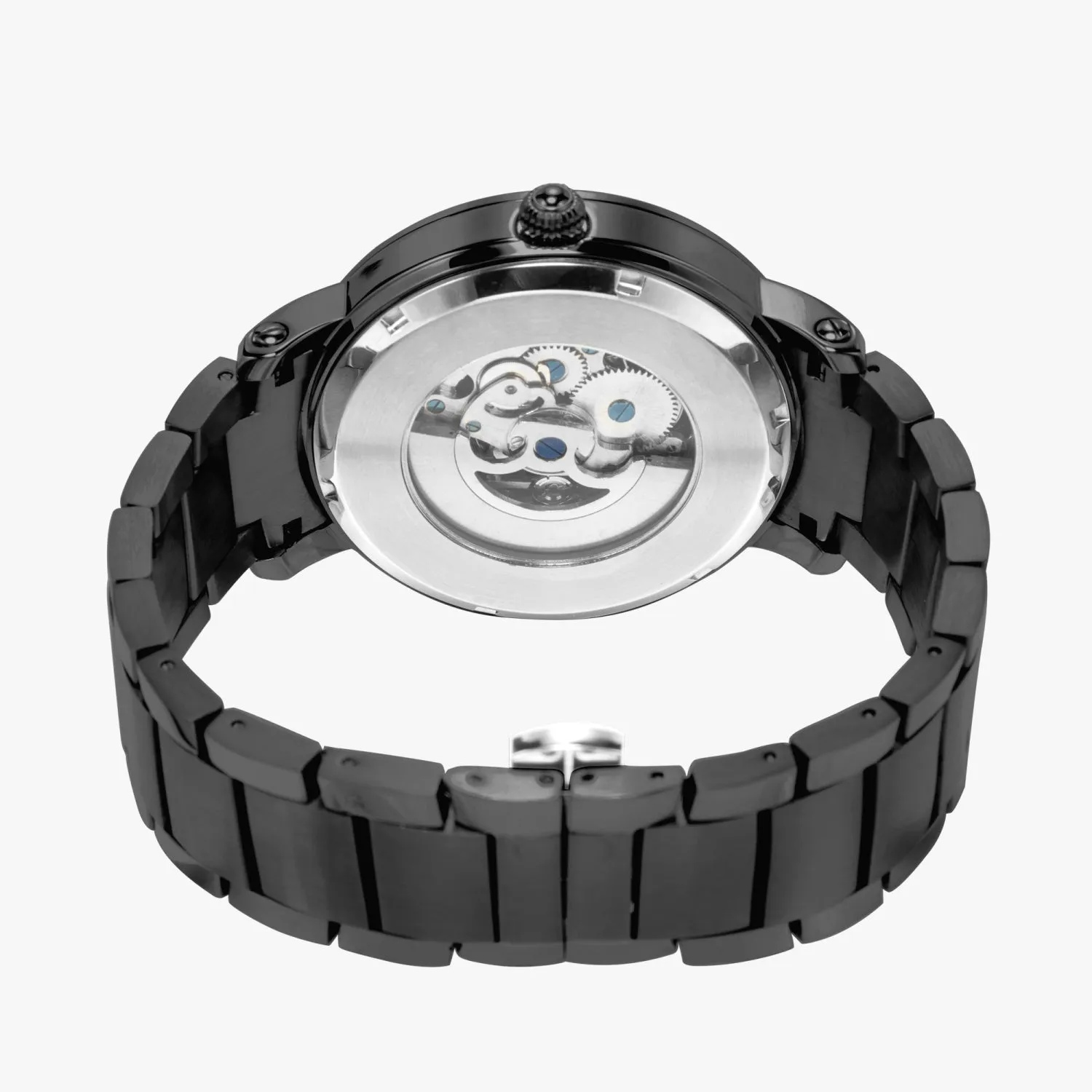 Red Face Customizable New Steel Strap Automatic Watch (With Indicators)