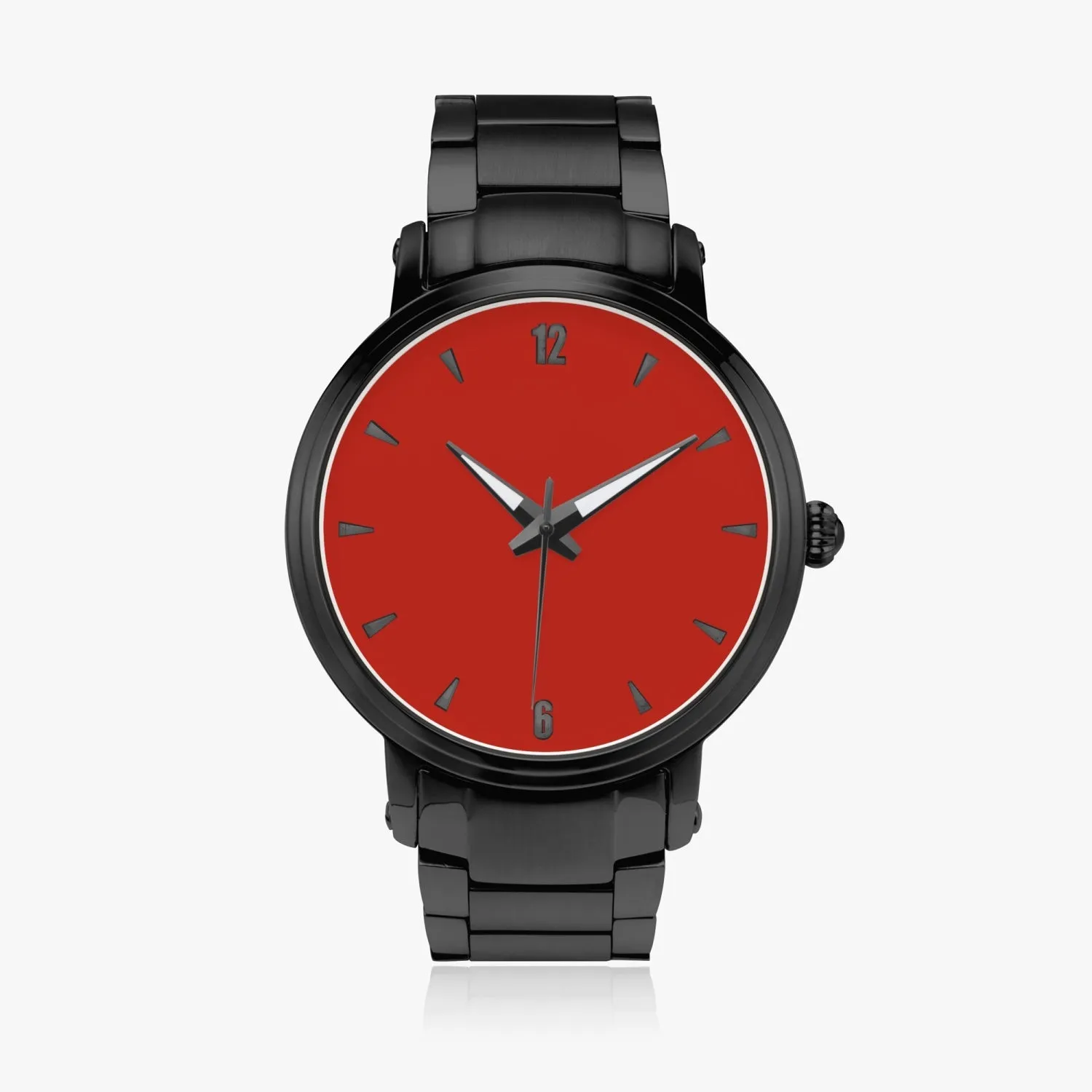Red Face Customizable New Steel Strap Automatic Watch (With Indicators)
