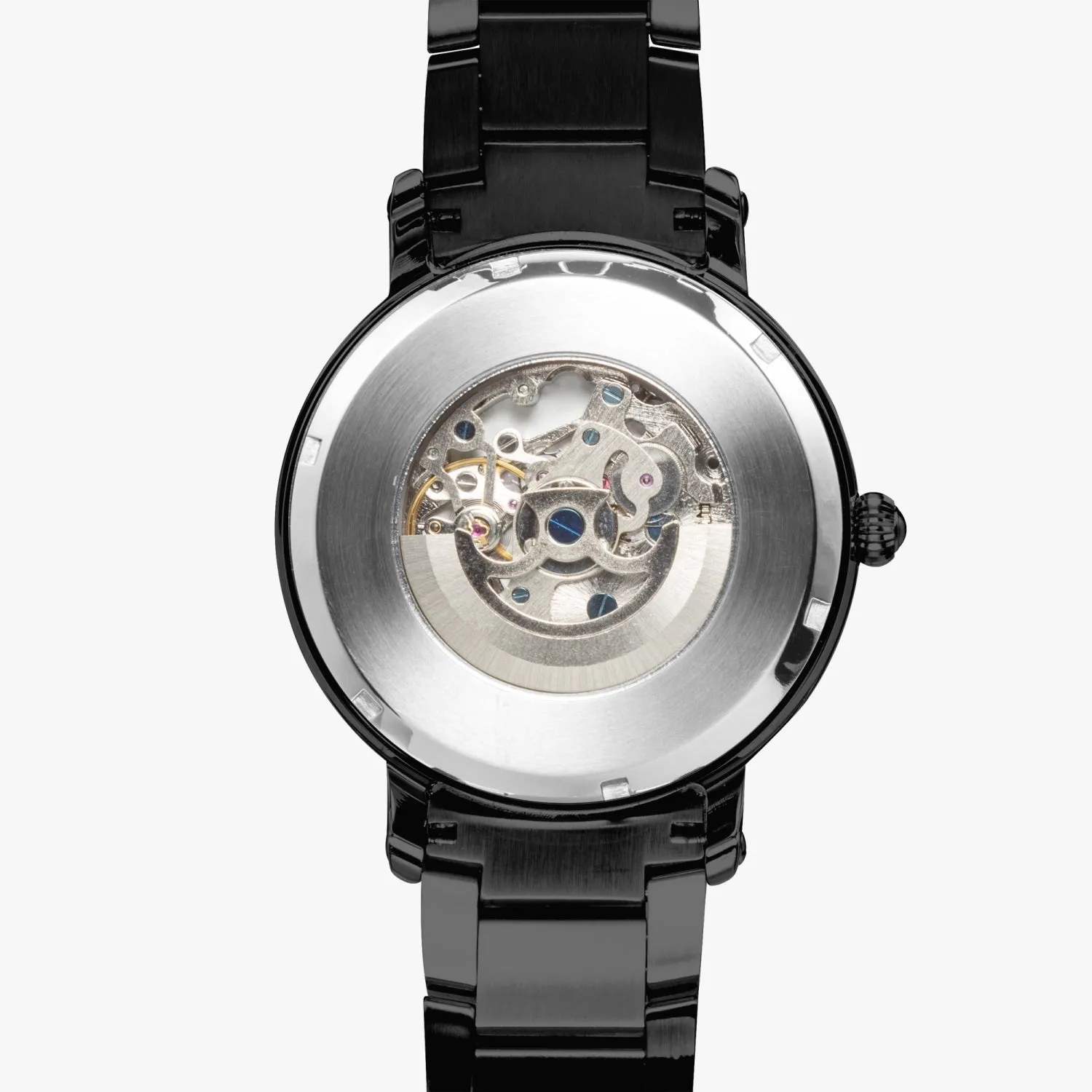 Red Face Customizable New Steel Strap Automatic Watch (With Indicators)