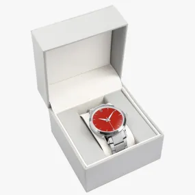 Red Face Customizable New Steel Strap Automatic Watch (With Indicators)