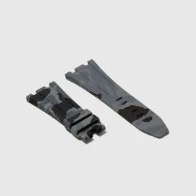 Rubber Strap for Audemars Piguet 42mm Royal Oak Offshore (Tang Buckle) - Graphite Camo