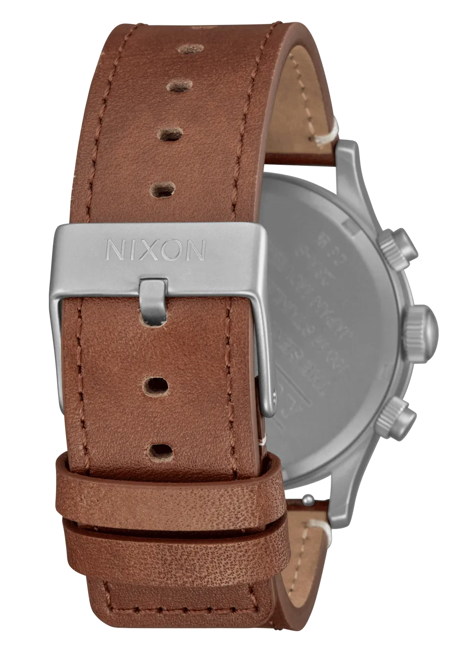 Sentry Chrono Leather - Lt Gunmetal / Basalt / Sienna