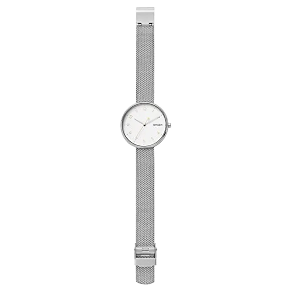 Skagen Womens Signatur White Dial Silver Band Stainless steel Quartz Watch - SKW2623