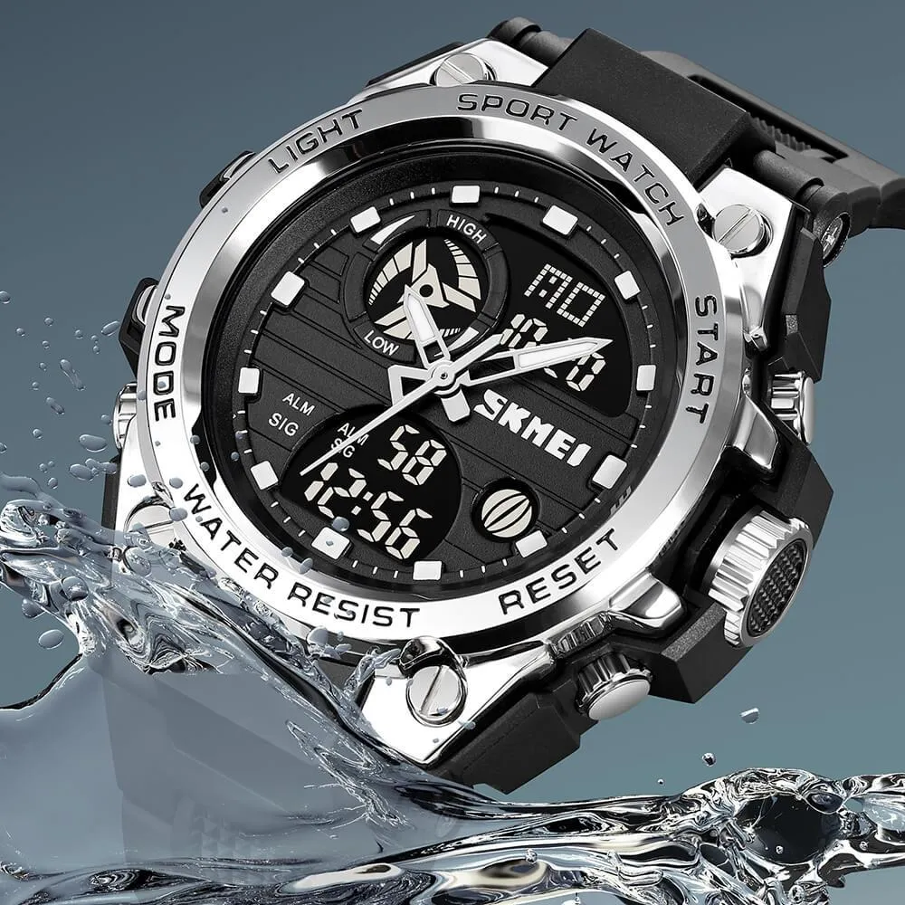 Skmei 2031 Original Analog Digital Big Dial Sports Watch For Men