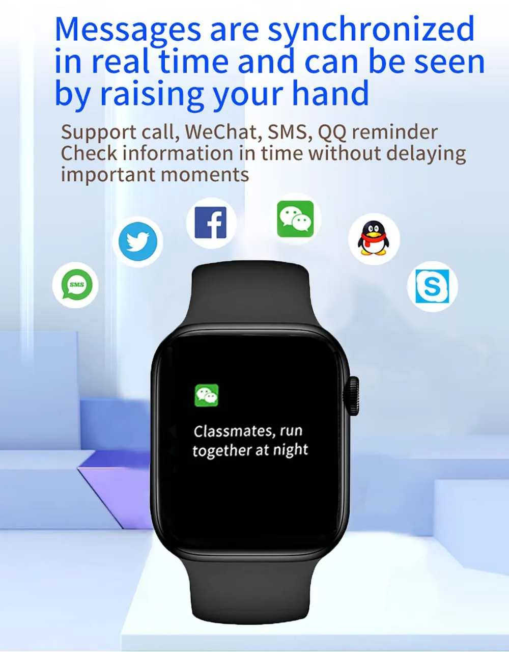 Smart Watch Men Smartwatch Women Fitness Tracker Music Control Sleep Monitor IWO Watches For Iphone Xiaomi Huawei Android