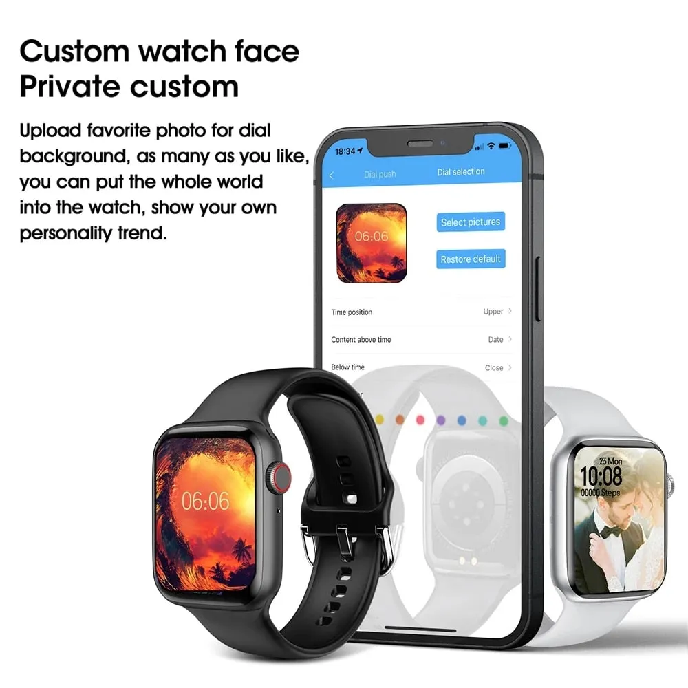 Smart Watch Men Smartwatch Women Fitness Tracker Music Control Sleep Monitor IWO Watches For Iphone Xiaomi Huawei Android