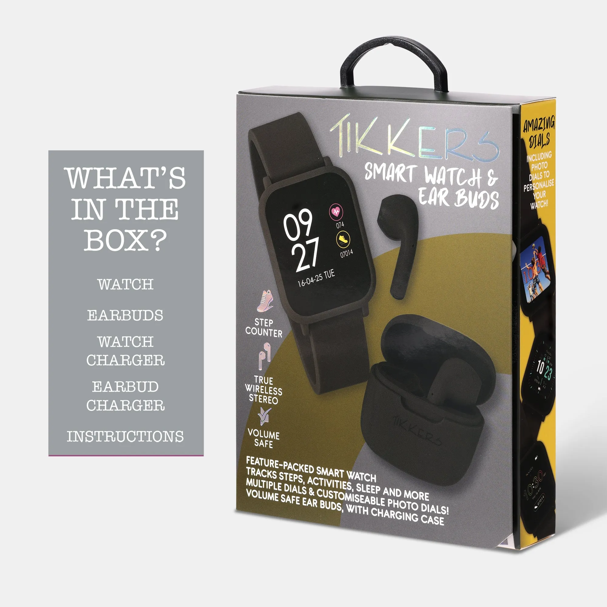 Tikkers Teen Series 10 Black smart Watch and Earbuds Set