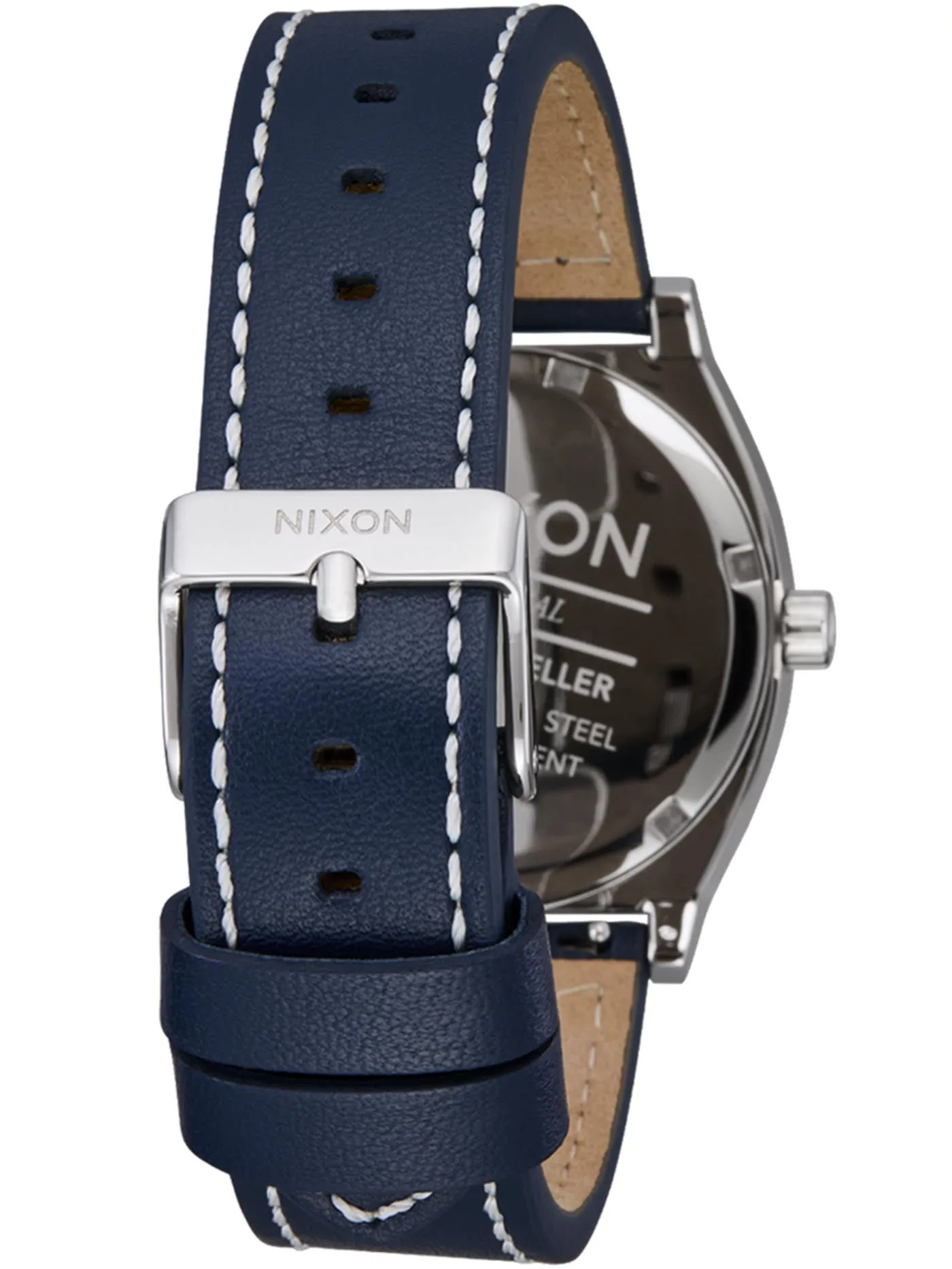 Time Teller Leather Silver/Cloud/Indigo Denim Watch