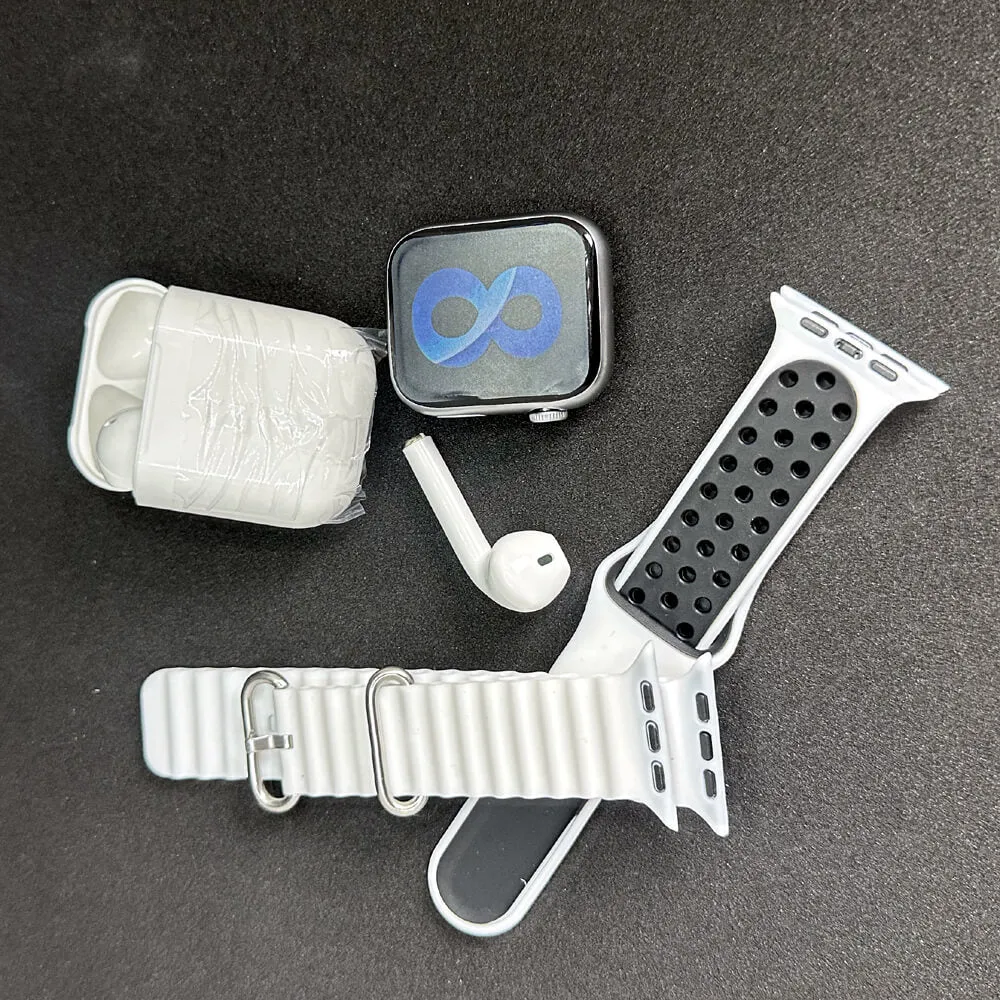 TK800 Pro Max Smart Watch 2 Straps With Earbuds Full Touch Fitness Tracker Combo Airpods and Smartwatch Series 8 Ultra