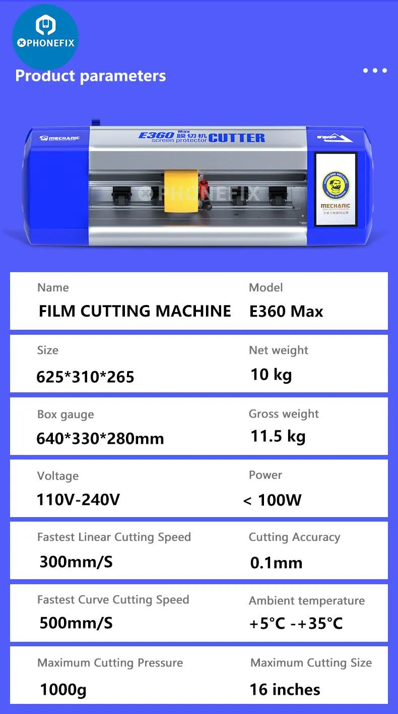 TL-168 Smart Screen Protector Cutting Machine Phone Protect Film Cutter