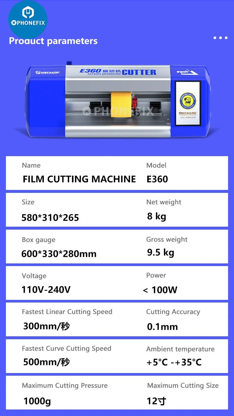 TL-168 Smart Screen Protector Cutting Machine Phone Protect Film Cutter
