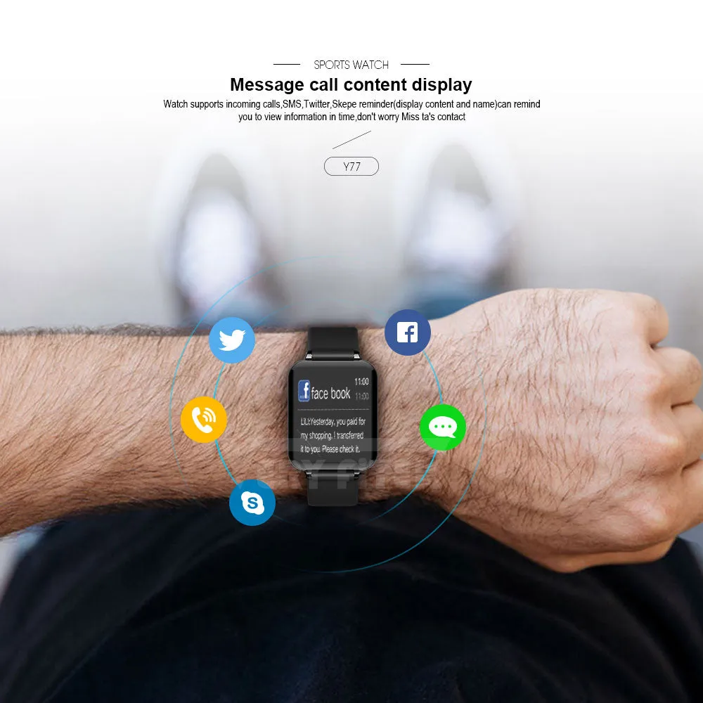 VERYFiTEK B57 Smart Watch Blood Pressure Oxygen Fitness Bracelet Watch Heart Rate Monitor IP67 Men Women Sport Smartwatch B57