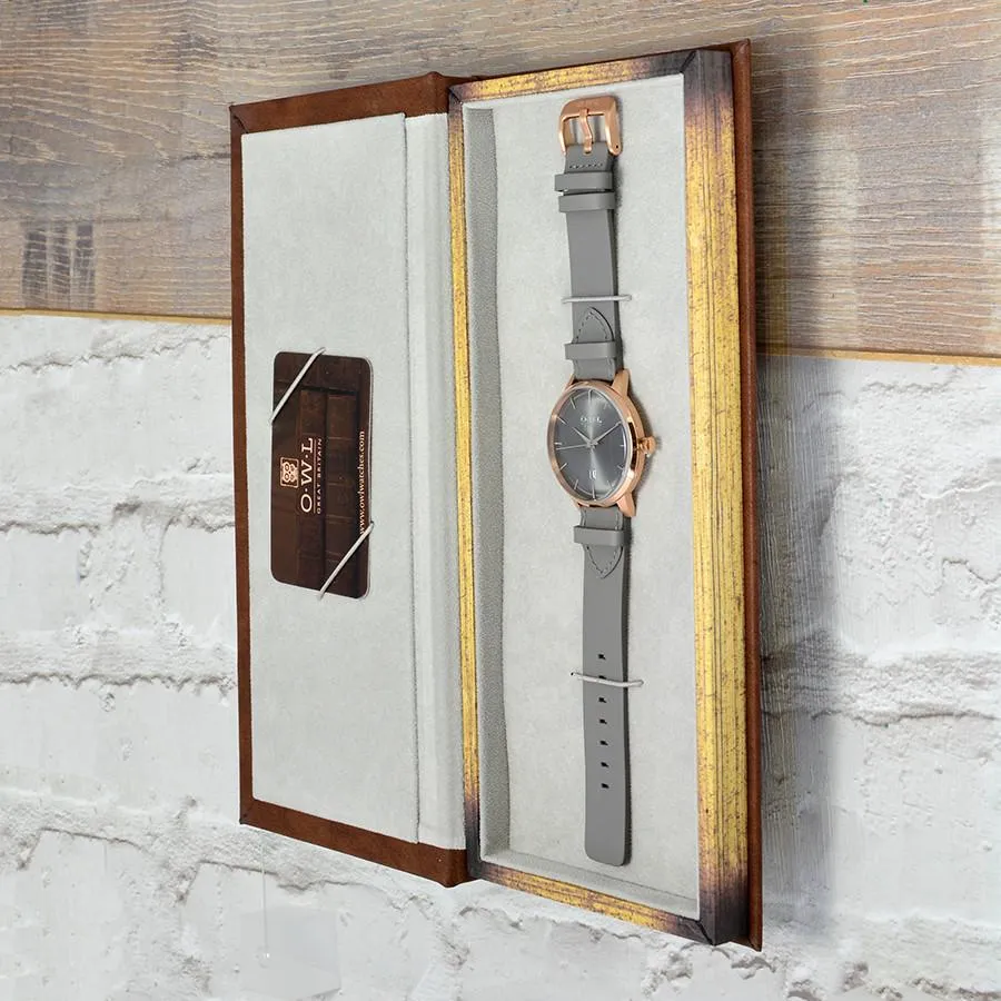 WALLOP GENTLEMAN'S BLACK LEATHER STRAP WATCH