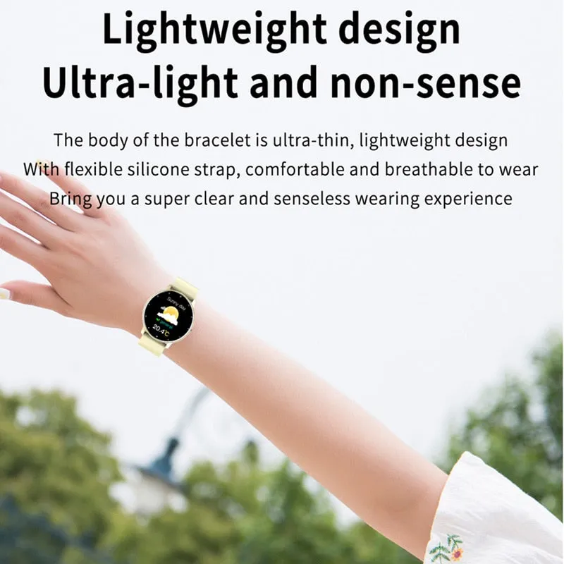 Women&#39;s smart watches Real-Time Weather Forecast Activity Tracker Whatsapp Notification Reminder IP67 Waterproof Smartwatches