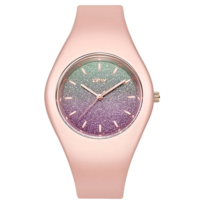 Women's 40mm Quartz Rubber Watch